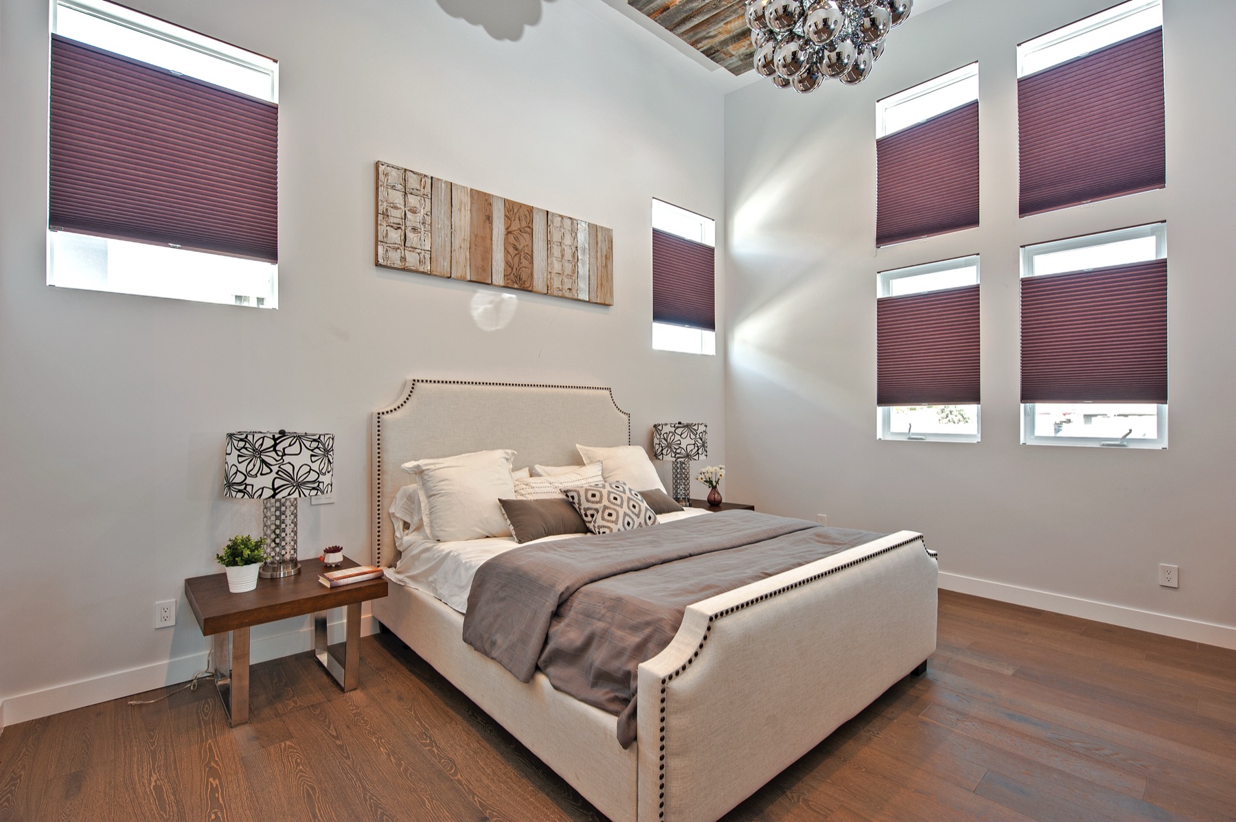 Norman honeycomb cellular shades in a bedroom